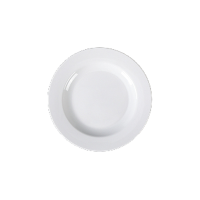 8寸白色仿陶瓷西餐碟